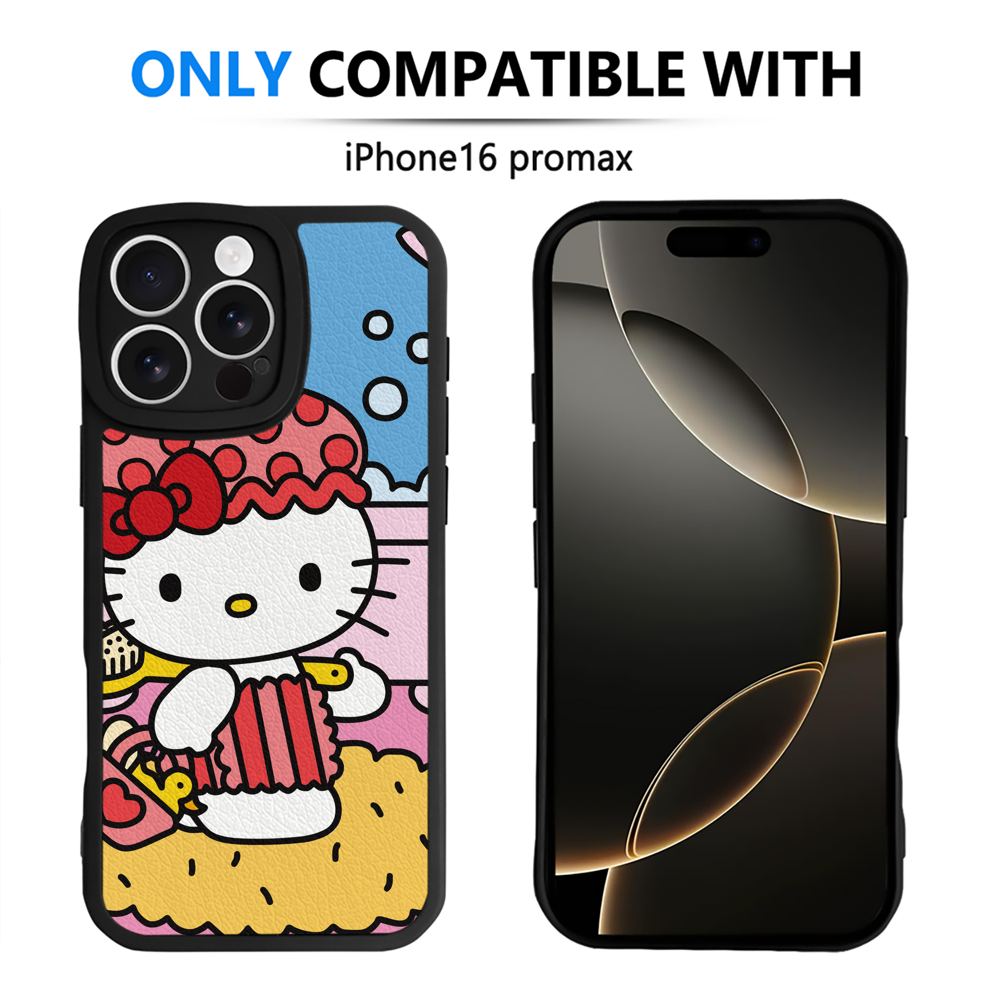 （画像用） Hello Kitty ハローキティ 【iPhone 16シリーズ対応】シリコンスマホケース（レザー調） 材質：シリコン